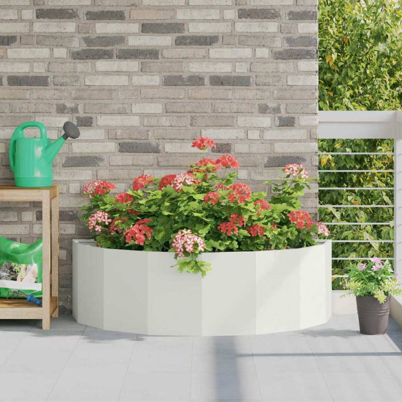 Donica Biały 120 x 60 x 35 cm Stal