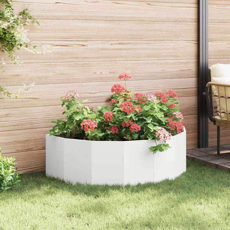 Donica Biały 120 x 60 x 35 cm Stal
