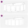 Donica Antracyt 120 x 60 x 35 cm Stal