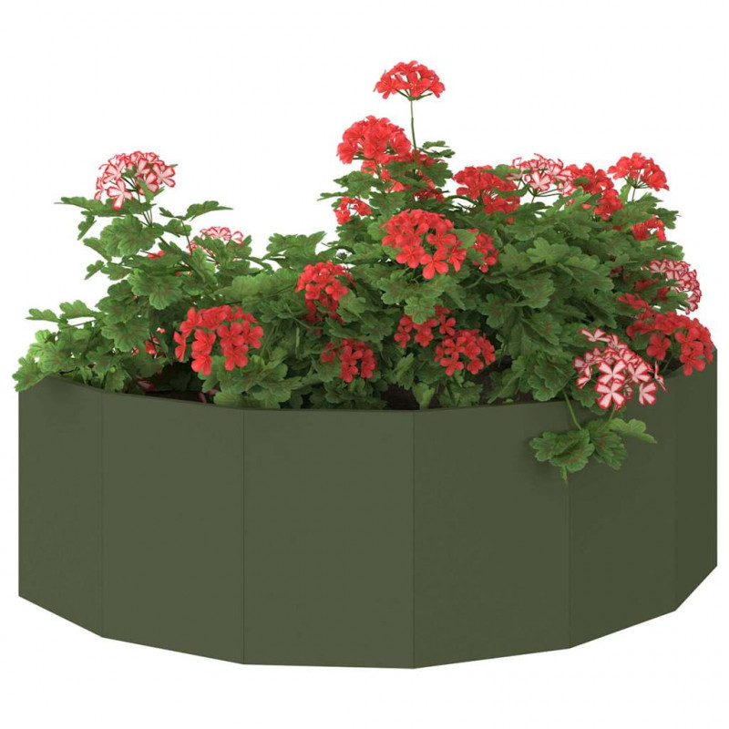 Donica Zielony oliwkowy 120 x 60 x 35 cm Stal