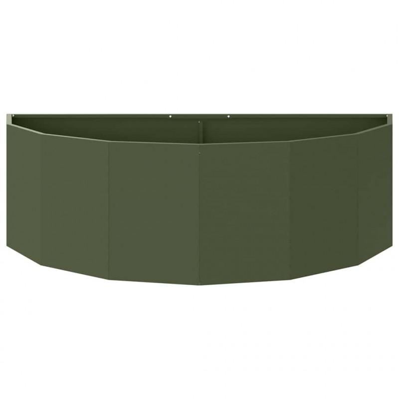 Donica Zielony oliwkowy 120 x 60 x 35 cm Stal