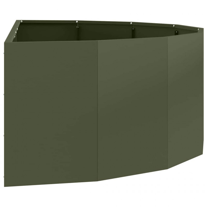 Donica Zielony oliwkowy 120 x 60 x 35 cm Stal