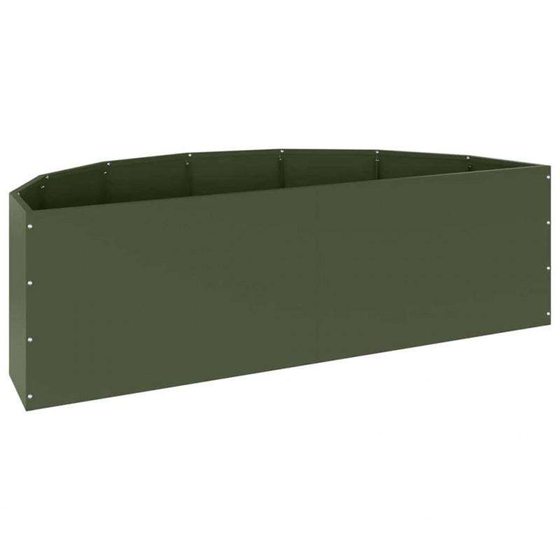 Donica Zielony oliwkowy 120 x 60 x 35 cm Stal