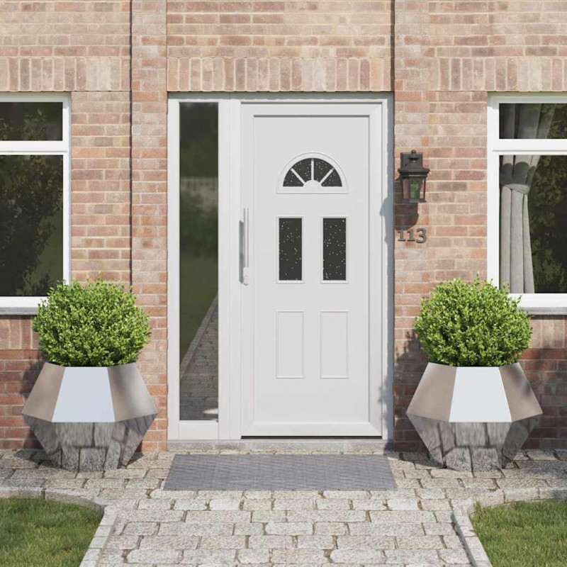 Donica 2 pcs Srebrny 75 x 75 x 60 cm Stal nierdzewna