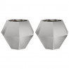 Donica 2 pcs Srebrny 75 x 75 x 60 cm Stal nierdzewna