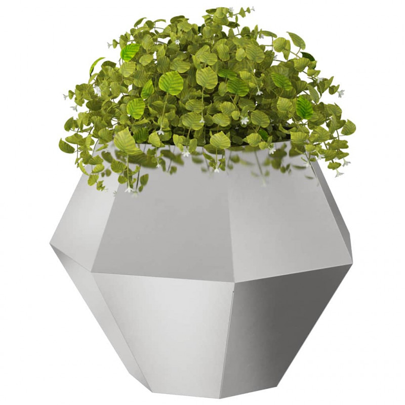 Donica 2 pcs Srebrny 75 x 75 x 60 cm Stal nierdzewna