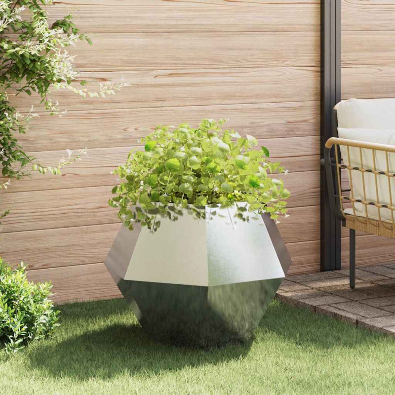 Donica 2 pcs Srebrny 75 x 75 x 60 cm Stal nierdzewna