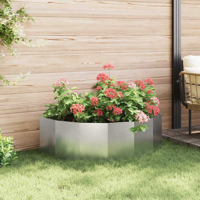 Donica Srebrny 120 x 60 x 35 cm Stal nierdzewna