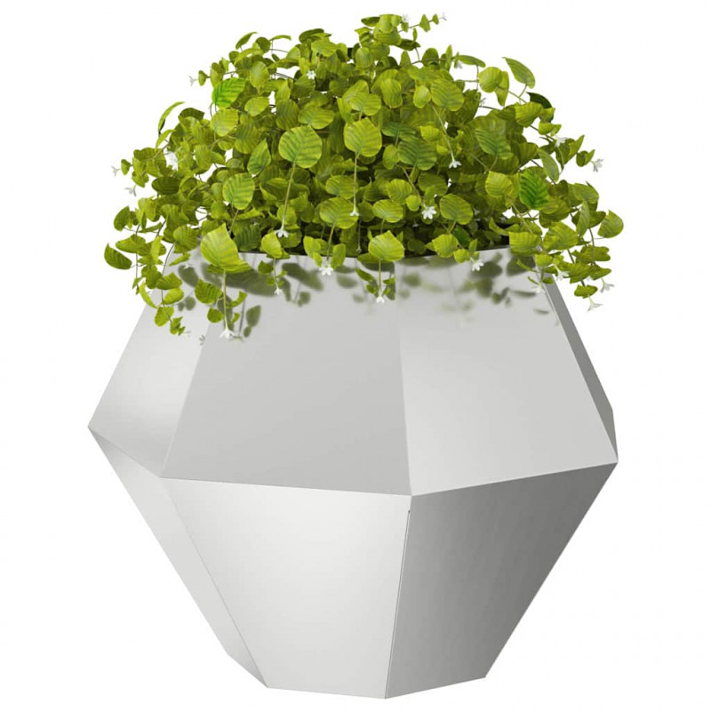 Donica Srebrny 75 x 75 x 60 cm Stal Galwanizowana