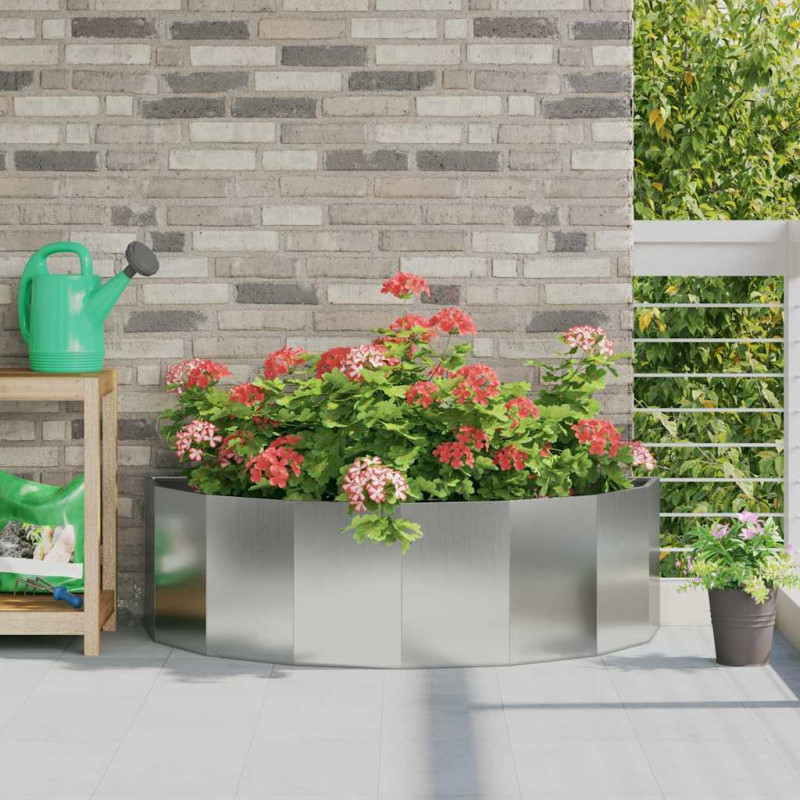 Donica Srebrny 120 x 60 x 35 cm Stal Galwanizowana