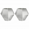 Donica 2 pcs Srebrny 75 x 75 x 60 cm Stal Galwanizowana