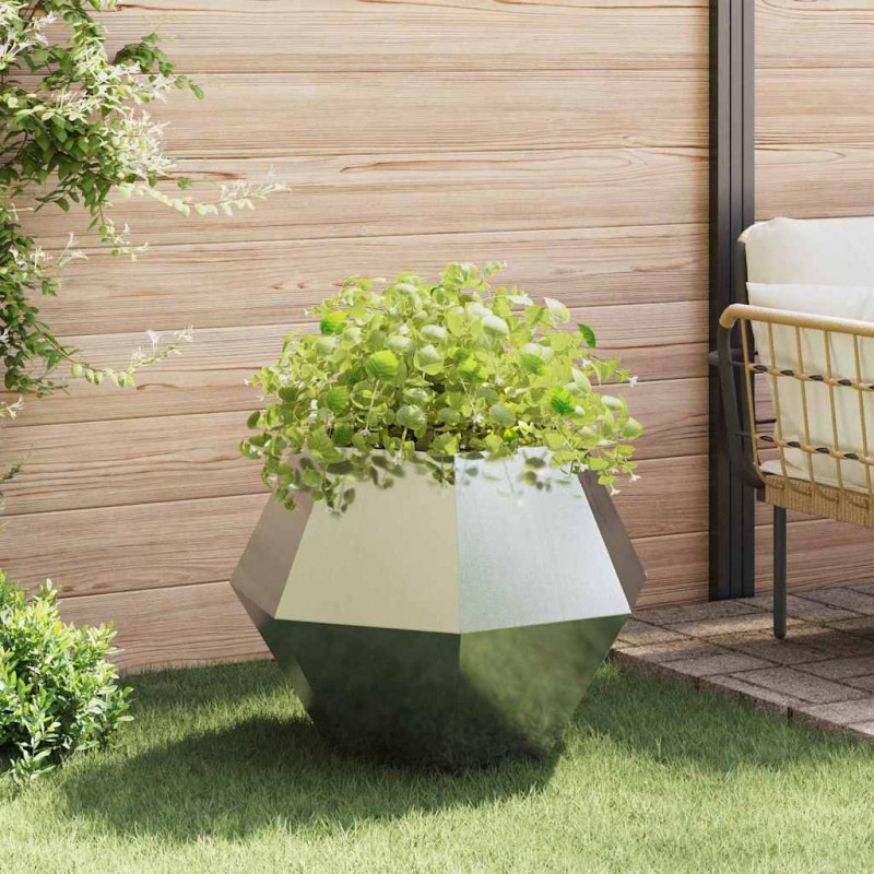 Donica 2 pcs Srebrny 75 x 75 x 60 cm Stal Galwanizowana