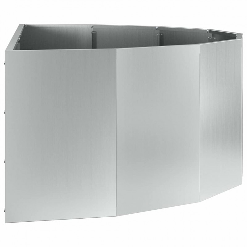 Donica Srebrny 120 x 60 x 35 cm Stal Galwanizowana