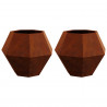 Donica 2 pcs Rdzawy 75 x 75 x 60 cm