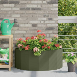 Donica Zielony oliwkowy 90 x 45 x 35 cm Stal
