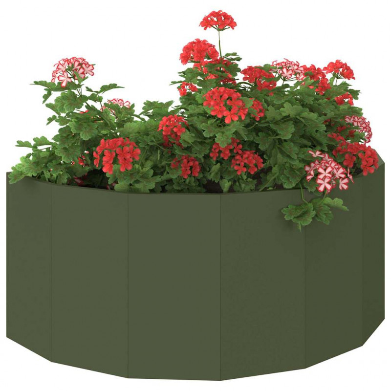 Donica Zielony oliwkowy 90 x 45 x 35 cm Stal