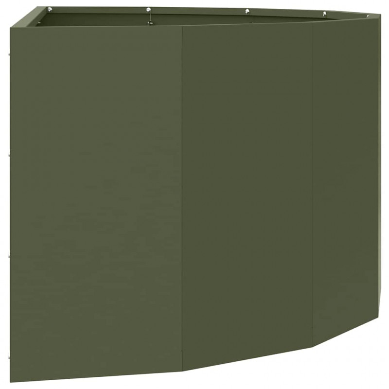 Donica Zielony oliwkowy 90 x 45 x 35 cm Stal