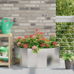 Donica Srebrny 90 x 45 x 35 cm Stal nierdzewna