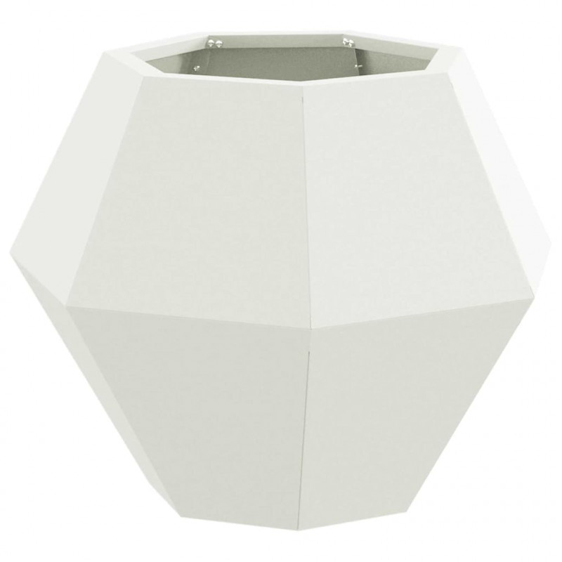 Donica 2 pcs Biały 50 x 50 x 40 cm Stal
