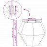Donica 2 pcs Biały 50 x 50 x 40 cm Stal