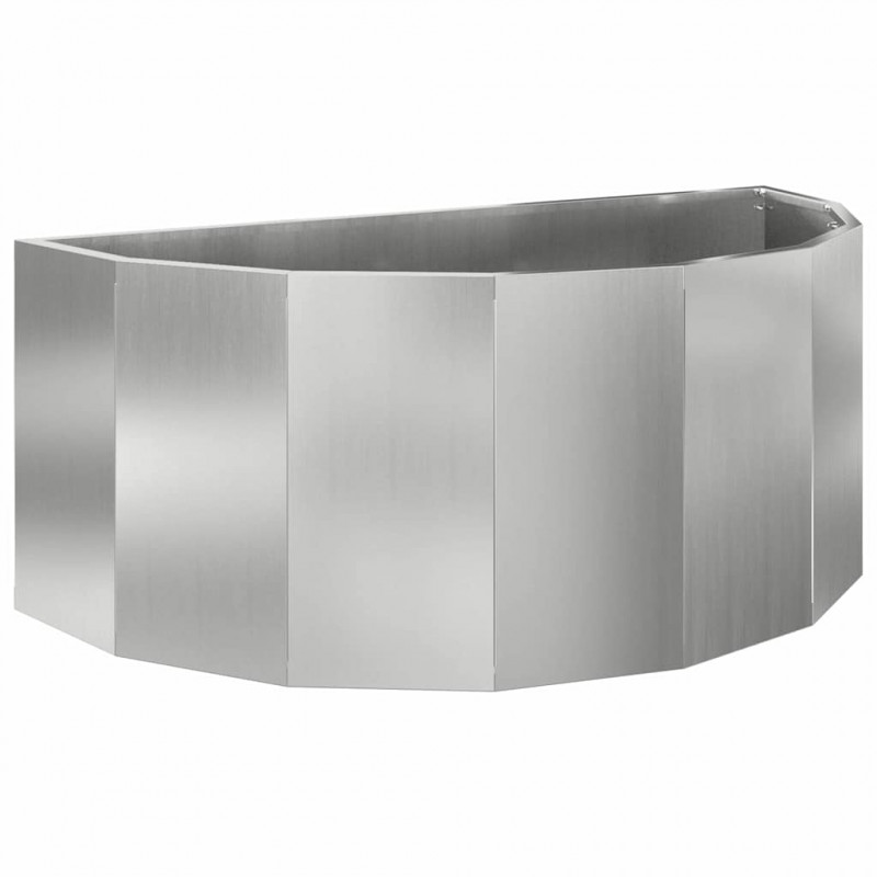 Donica Srebrny 90 x 45 x 35 cm Stal Galwanizowana