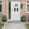 Donica 2 pcs Antracyt 50 x 50 x 40 cm Stal