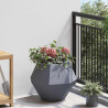 Donica 2 pcs Antracyt 50 x 50 x 40 cm Stal
