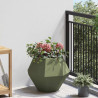 Donica 2 pcs Zielony oliwkowy 50 x 50 x 40 cm Stal