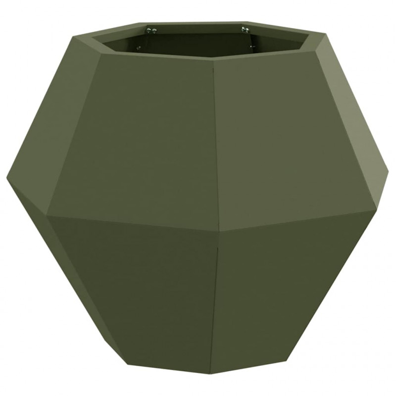 Donica 2 pcs Zielony oliwkowy 50 x 50 x 40 cm Stal