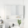 Szafka z lustrem Biały 80 x 17 x 55 cm Materiał drewnopochodny