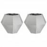 Donica 2 pcs Srebrny 50 x 50 x 40 cm Stal nierdzewna