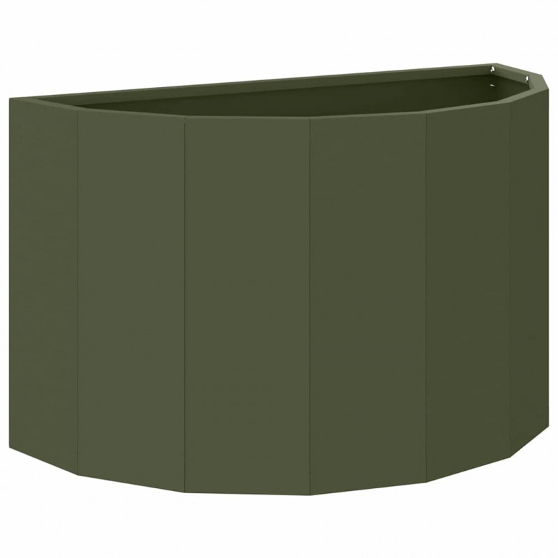 Donica Zielony oliwkowy 60 x 30 x 35 cm Stal