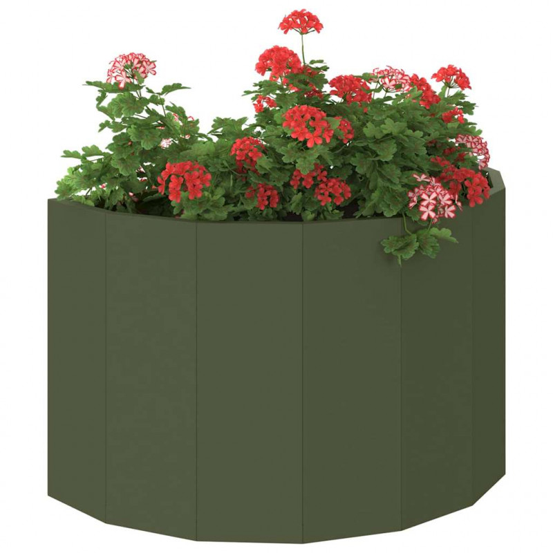 Donica Zielony oliwkowy 60 x 30 x 35 cm Stal