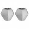Donica 2 pcs Srebrny 50 x 50 x 40 cm Stal Galwanizowana