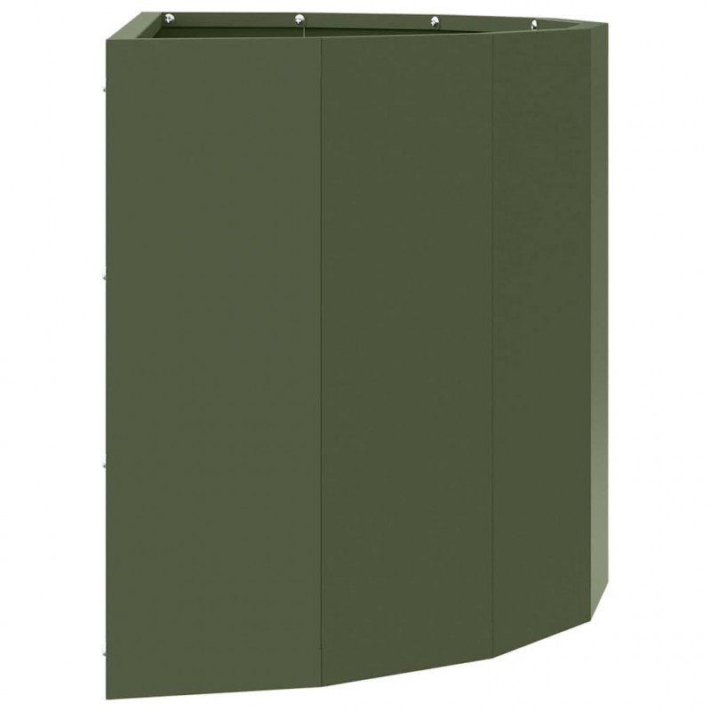 Donica Zielony oliwkowy 60 x 30 x 35 cm Stal