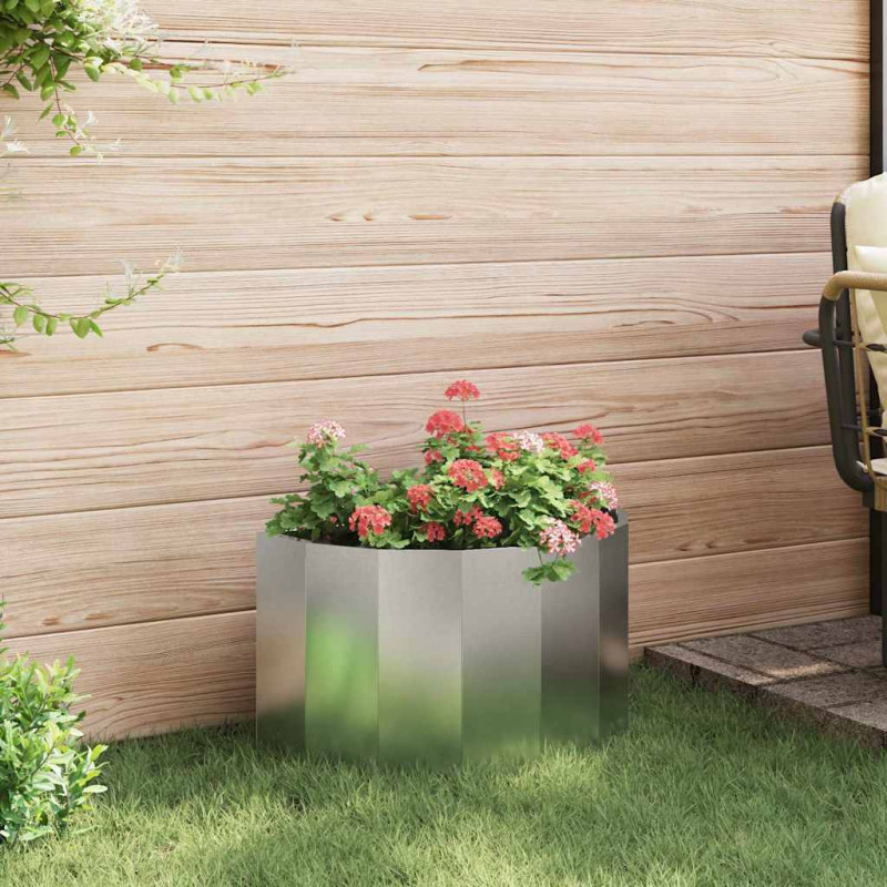 Donica Srebrny 60 x 30 x 35 cm Stal nierdzewna
