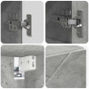 Szafka z lustrem z drzwiami Betonowy szary 80 x 17 x 55 cm