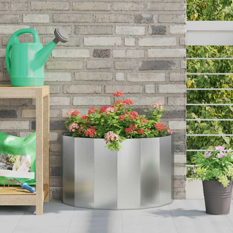 Donica Srebrny 60 x 30 x 35 cm Stal Galwanizowana