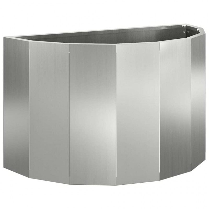 Donica Srebrny 60 x 30 x 35 cm Stal Galwanizowana