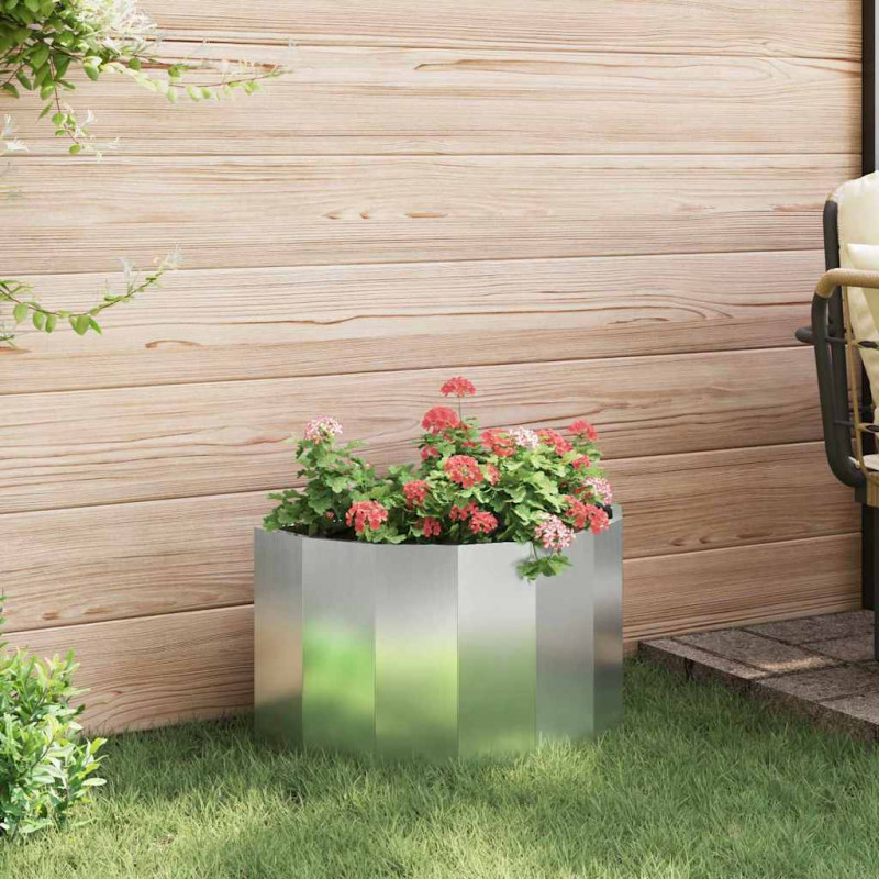 Donica Srebrny 60 x 30 x 35 cm Stal Galwanizowana