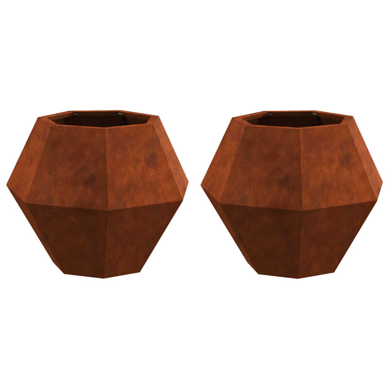 Donica 2 pcs Rdzawy 50 x 50 x 40 cm