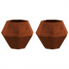 Donica 2 pcs Rdzawy 50 x 50 x 40 cm