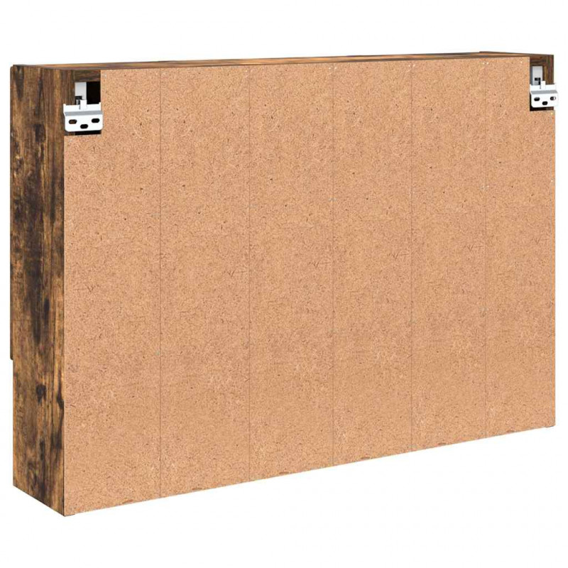 Szafka z lustrem z przechowywaniem Dąb wędzony 80 x 17 x 55 cm