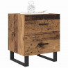 Szafka Nocna 2 pcs Stare drewno i czarny 40 x 35 x 47,5 cm