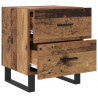 Szafka Nocna 2 pcs Stare drewno i czarny 40 x 35 x 47,5 cm
