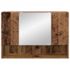 Szafka z lustrem z przechowywaniem Stare drewno 80 x 17 x 55 cm