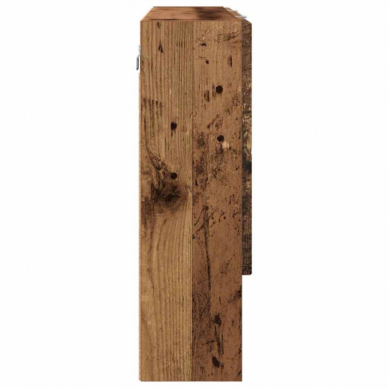 Szafka z lustrem z przechowywaniem Stare drewno 80 x 17 x 55 cm
