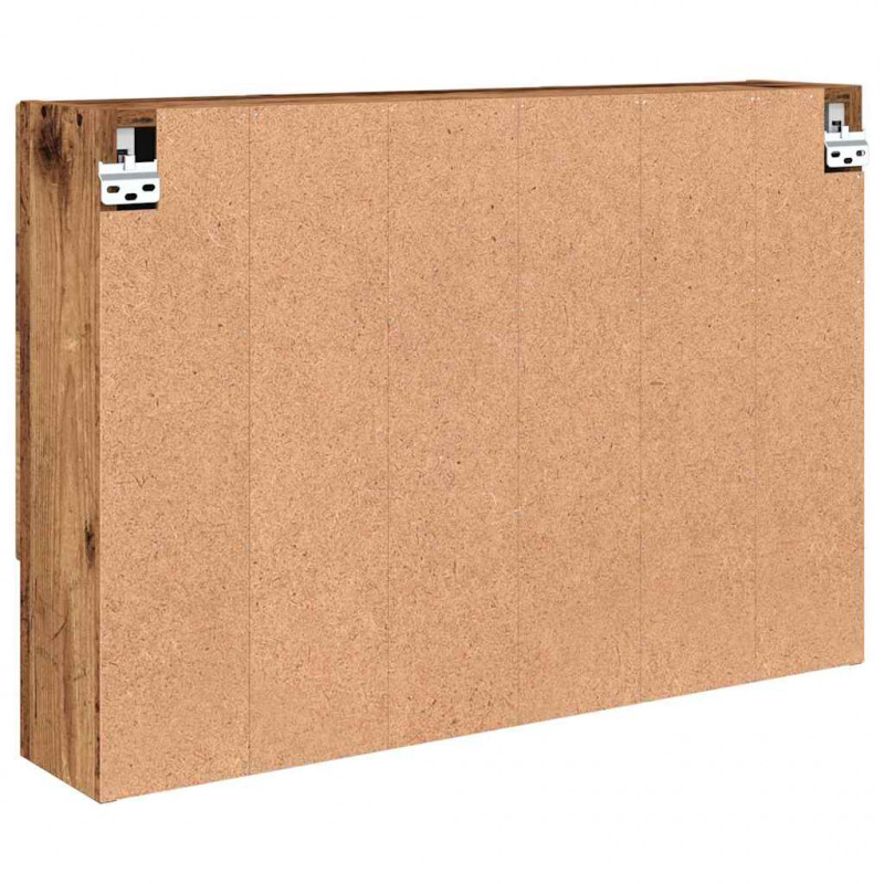 Szafka z lustrem z przechowywaniem Stare drewno 80 x 17 x 55 cm