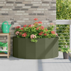 Donica Zielony oliwkowy 120 x 60 x 50 cm Stal