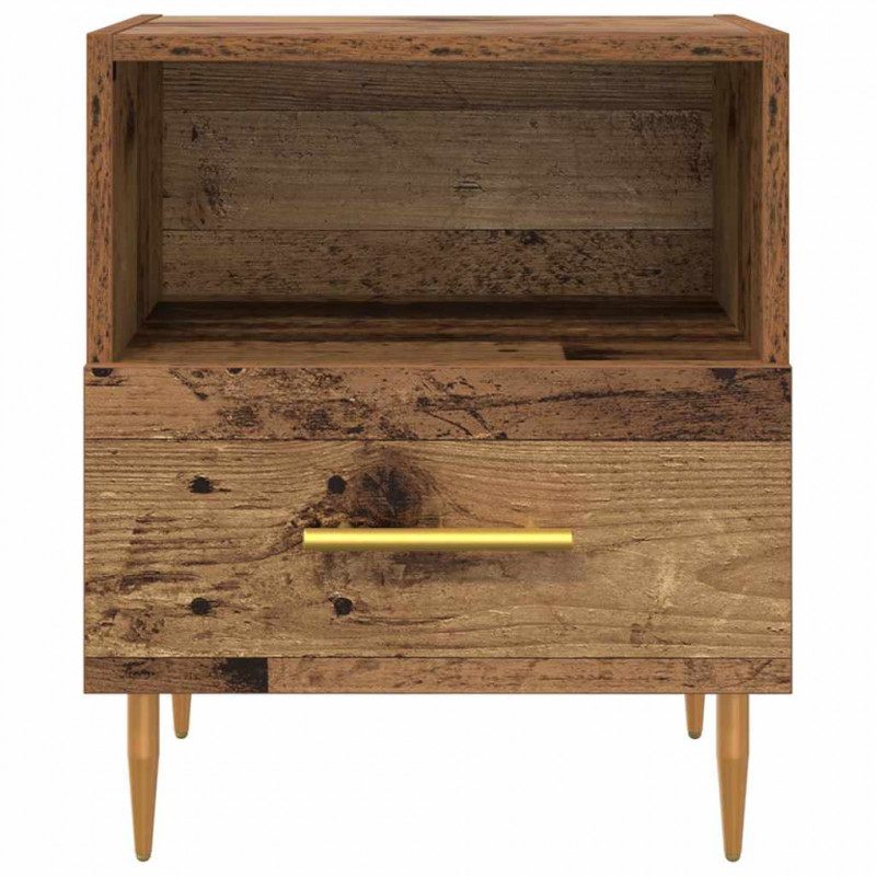 Stolik nocny z szufladą 2 pcs Stare drewno 40 x 35 x 47,5 cm